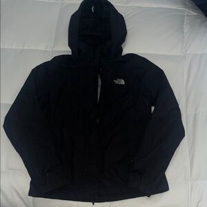 The North Face Woman's Black Hooded Jacket, some flaws, please read description.